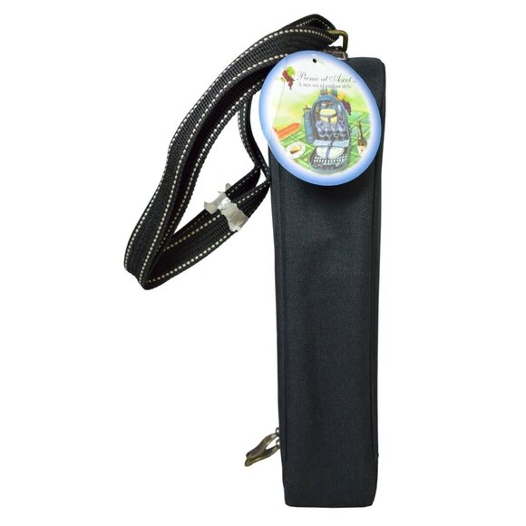 Picnic at Ascot Sunset Deluxe Insulated Single Bottle Wine Bag with Glasses - Picture 4 of 7